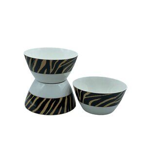 Set 3 Ralph Lauren Safari Zebra Cereal Bowls